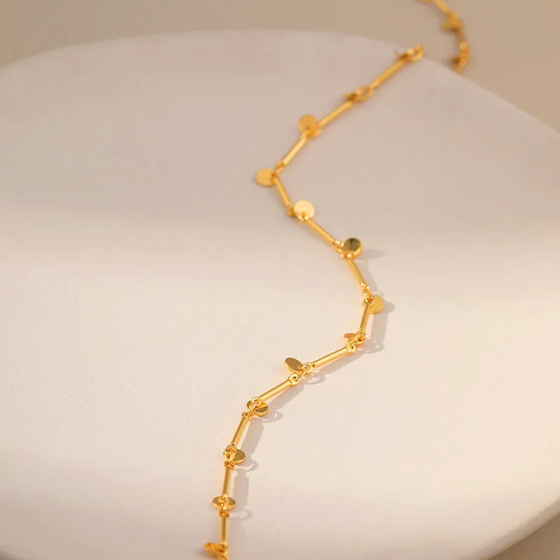 Colar Círculos de Luz Dourado - Sale