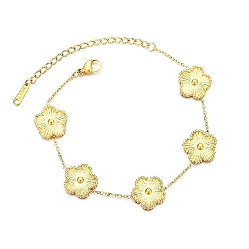 Pulseira Dourada Trevo