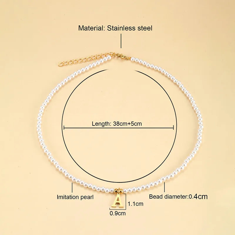 Colar Pérola Letra do Nome
