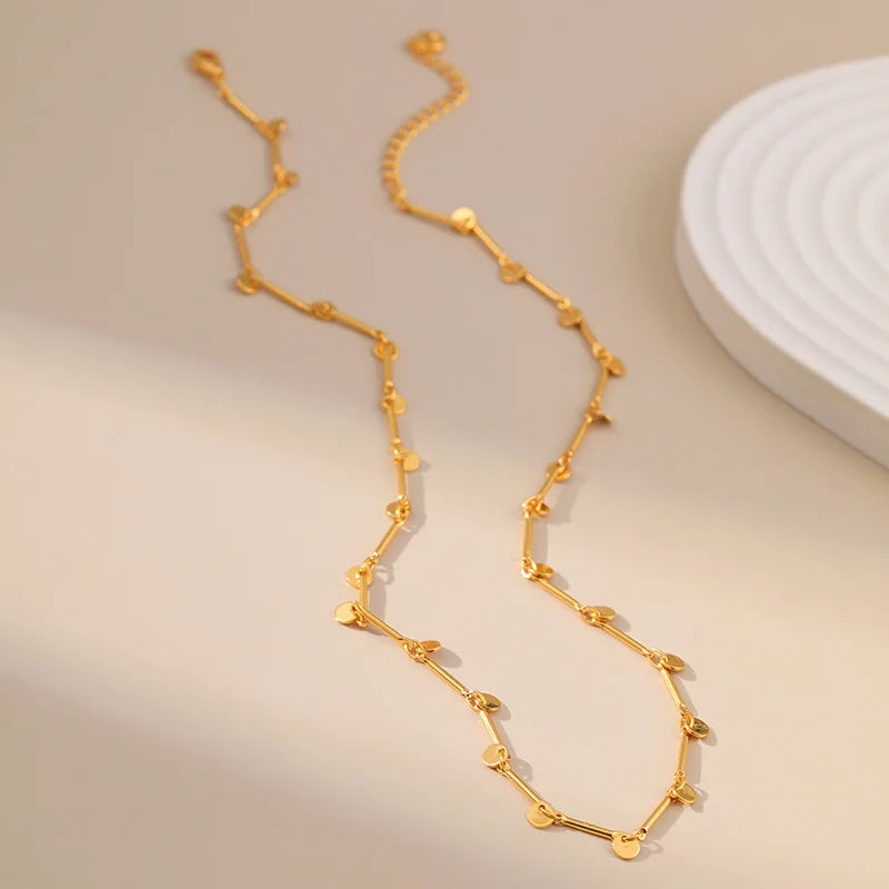 Colar Círculos de Luz Dourado - Sale