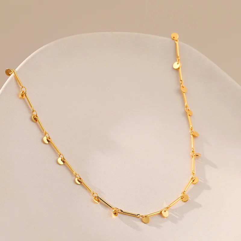 Colar Círculos de Luz Dourado