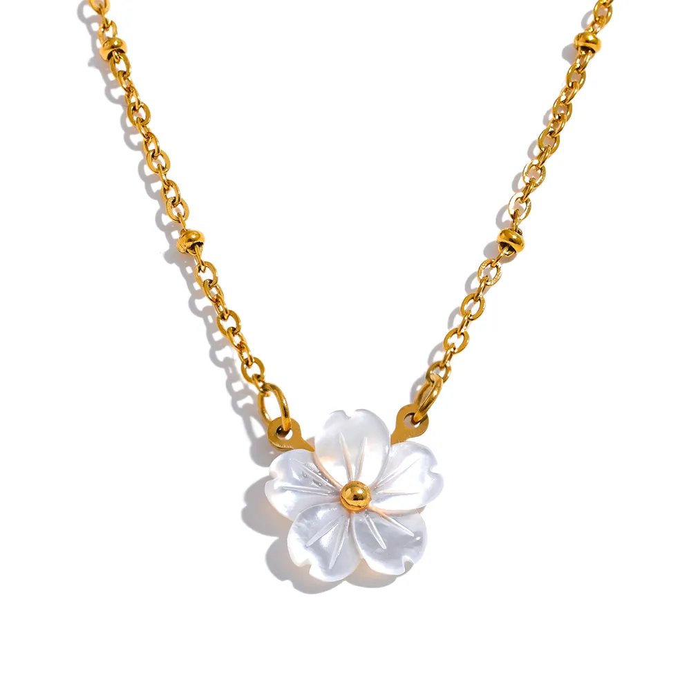 Colar Dourado Flor