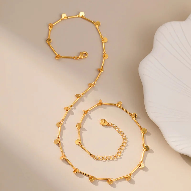 Colar Círculos de Luz Dourado
