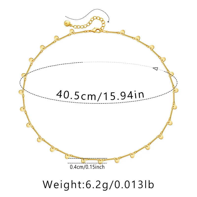 Colar Círculos de Luz Dourado